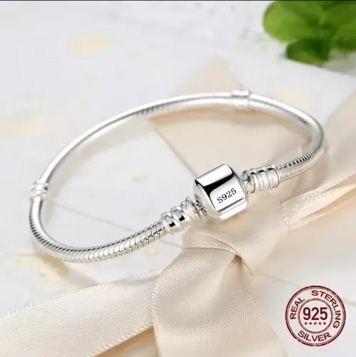 Joias finas originais feitas à mão 925 pulseira de prata macia 