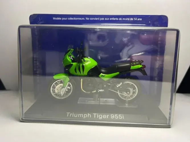 Miniatura Triumph Tiger 955i 1:24 - Caixa Acrílico
