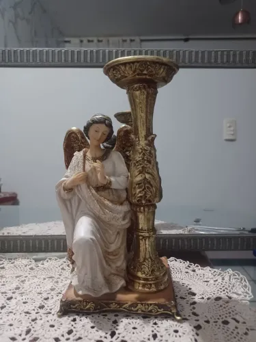 ANTIGO ANJO CANDELABRO SANTINI CHRISTMAS