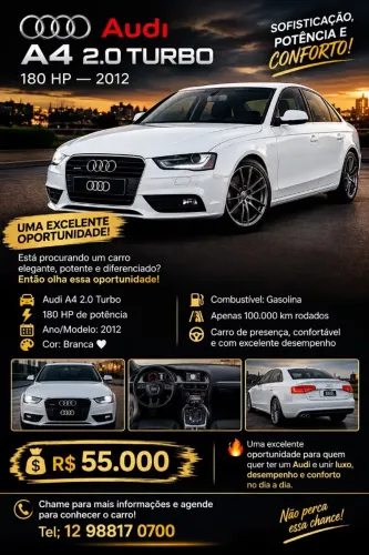 Audi A4 2.0 16V TFSI 183/180cv Multitronic 2012