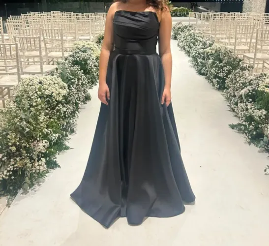 Vestido Longo de Festa Preto | Elegante | Casamento, Formatura e Madrinha