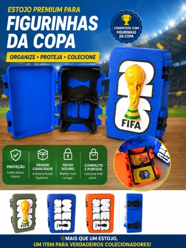Estojo para Figurinhas da Copa | Organizador Porta Cards FIFA | Proteção e Coleção