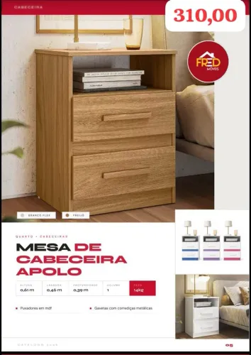 Mesa de cabeceira apolo , entrega e monta, super promoção