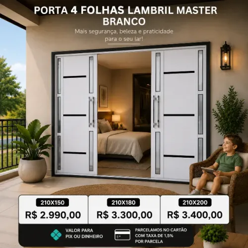 PORTA BALCÃO 4 FOLHAS LAMBRIL MASTER DIRETO DA FABRICA PAGAMENTO NA ENTREGA