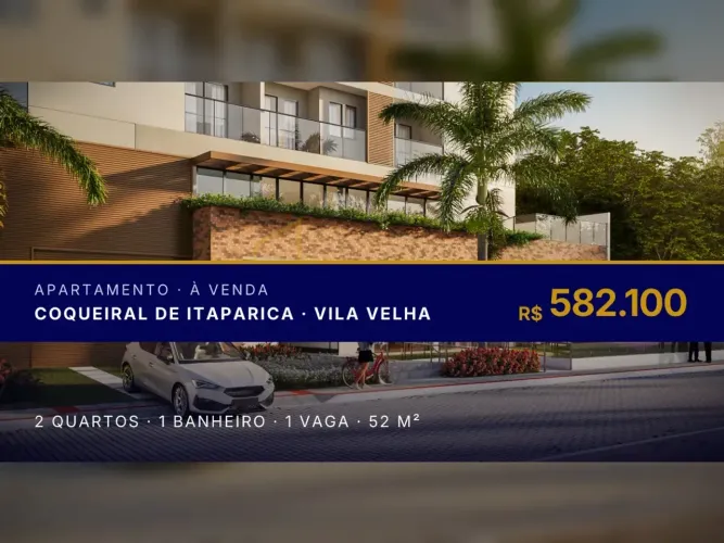Viva com Estilo: Apartamento 2Q em Coqueiral de Itaparica - Vila Velha