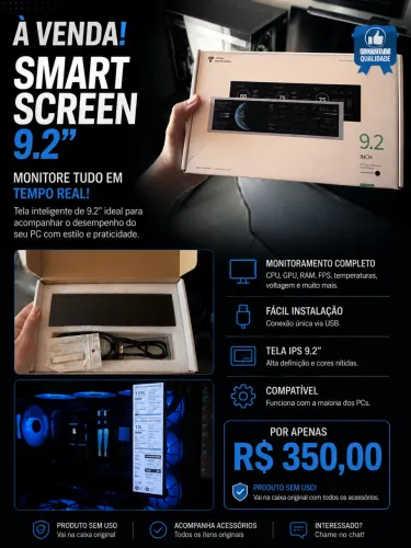 Tela externa 9.2 para computador