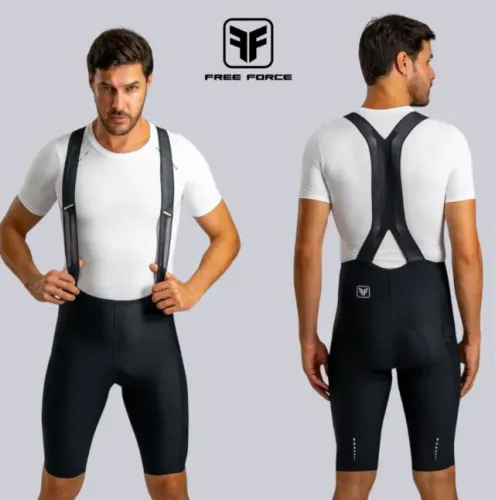 Bretelle Ciclismo Free Force Endurance c/ Bolso Lateral 2025 Power Pad - Tamanho G - NOVO