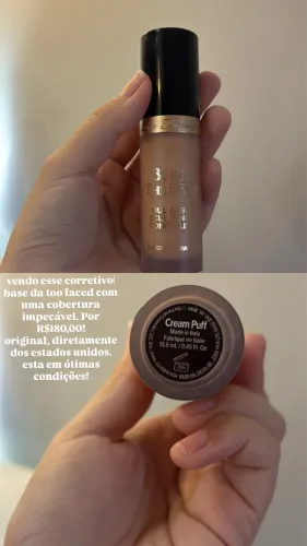 vendo corretivo too faced novo na cor cream puff