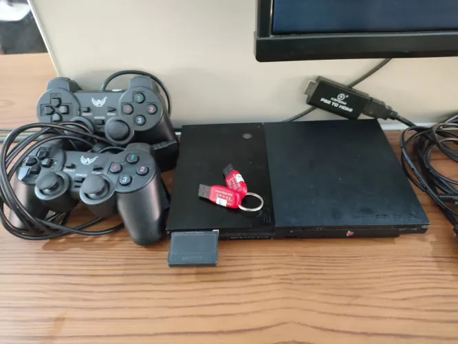 PlayStation 2 completo com 9 jogos