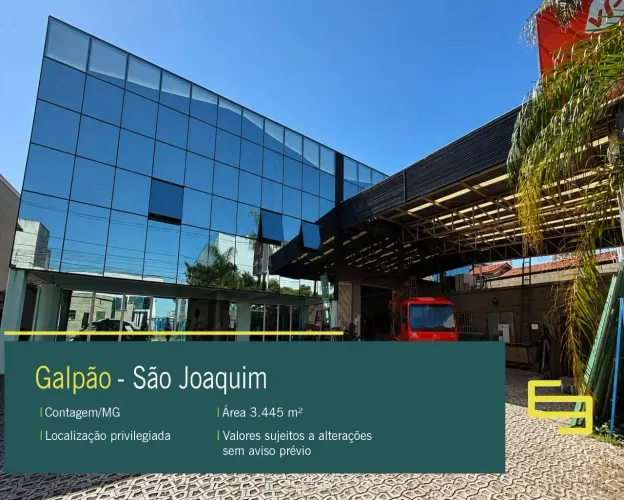 Galpão para alugar em Contagem/MG no bairro São Joaquim