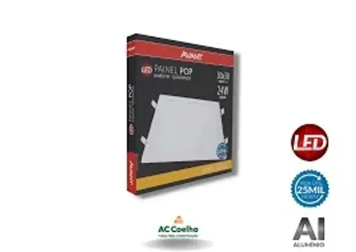 Par de Spots LED Quadrado de Embutir Galaxy LED 7W - Novos na Caixa