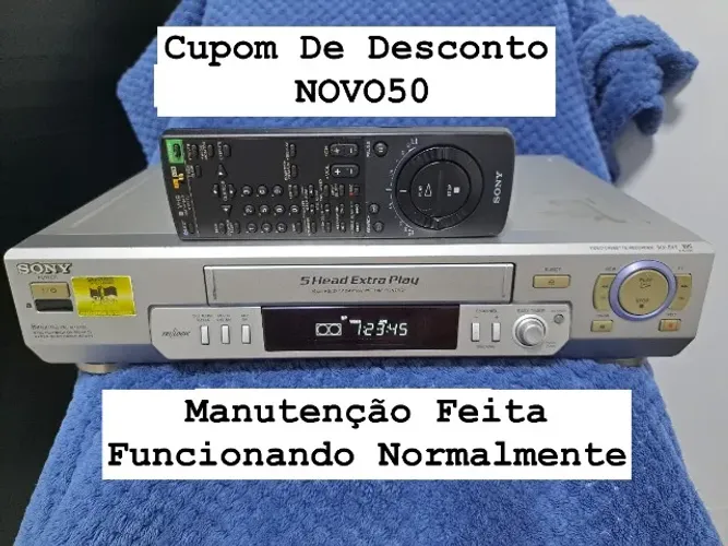 Video Cassete Sony 5 Cabeças Com Controle Remoto SLV-EX5S