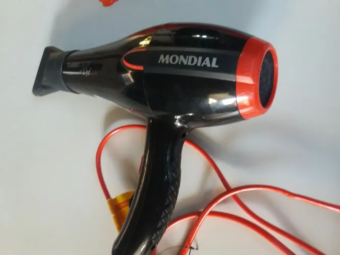 Secador De Cabelos Mondial Turbo,Preto/Vermelho 1900 Watts 127 Volts