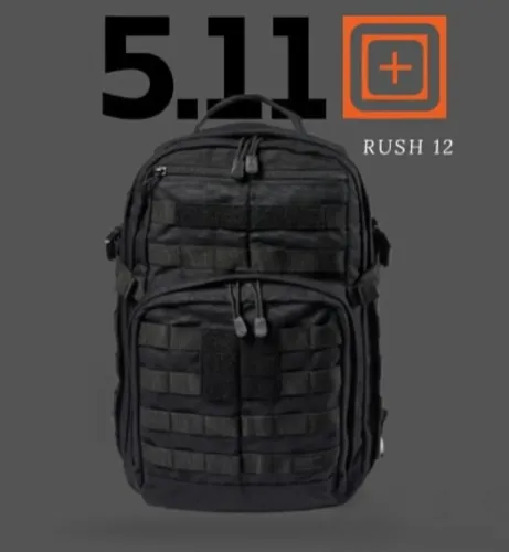 Mochila Rush 12 - 5.11 Tactical - Nylon 1050D militar