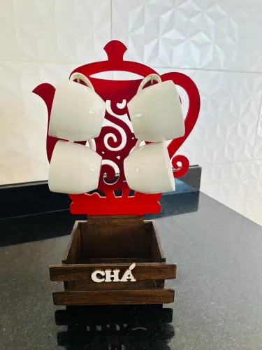 Porta xícara chá 
