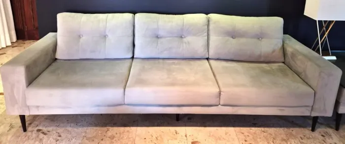 Sofá 3 Lugares Alto Padrão (2,90m) - 100% Suede - Feito Sob Encomenda