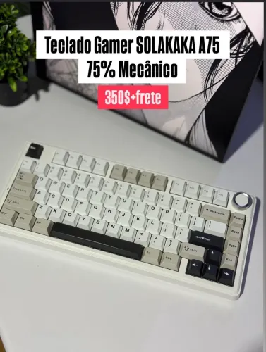 Teclado Gamer SOLAKAKA A75 75% Mecânico