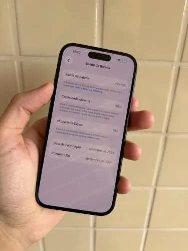 iPhone 16 128GB Preto - 88% Bateria + Caixa e Cabo