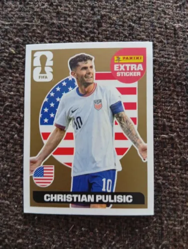 Figurinha da copa legend gold Christian Pulisic