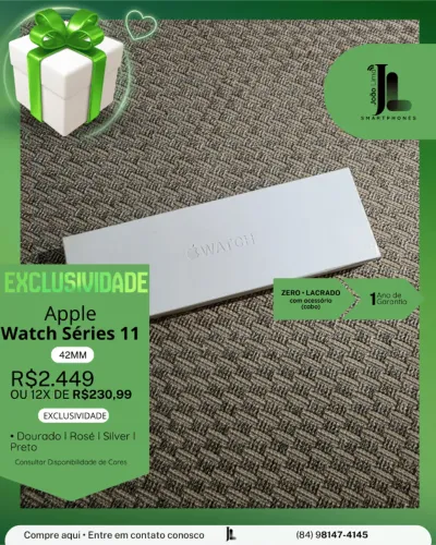 APPLE WATCH SÉRIES 11, 42MM, LACRADO, LANÇAMENTO!