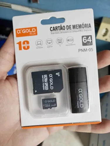 Cartão de Memória Micro Sd 64GB Original com Adaptador Sd para Celular Notebook Filmadora