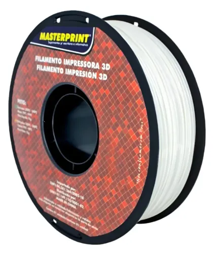 Filamento PETG Branco Masterprint 1kg 1,75mm Impressão 3D Novo Lacrado Com NF