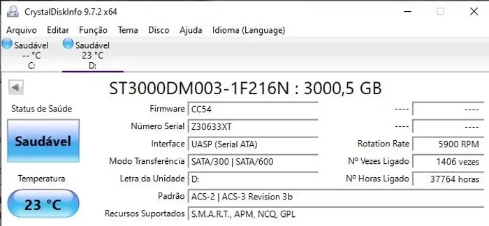 HD Externo Seagate Expansion Desktop 3TB Preto SRD0NF2