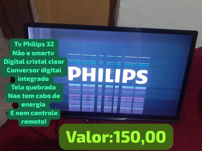 Tv Philips 32 tela quebrada! Aceito proposta