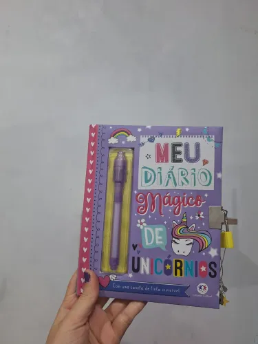 Diário encantado de unicórnio brinquedo de menina