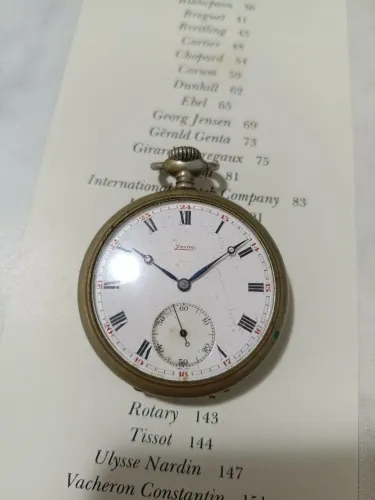 Relógio Zenith de bolso corda manual 