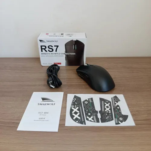 Mouse Gamer SmailWolf RS7 (Preto) - Novo, Lacrado