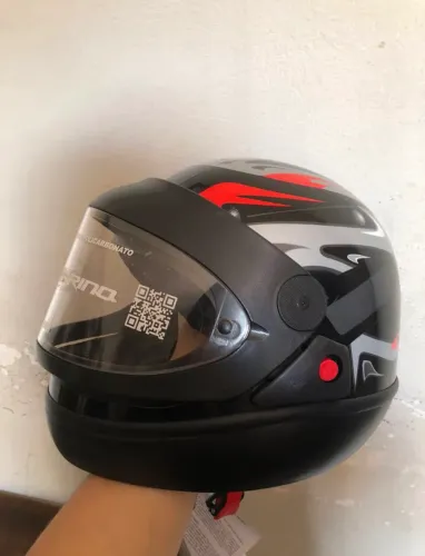 Capacete Moto Automático San Marino Grafic Preto Fosco Preto Grafic Fosco 60