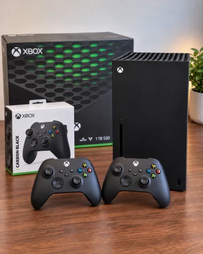 Xbox Series X 1TB com Leitor + 2 Controles Carbon Black + Caixa Original