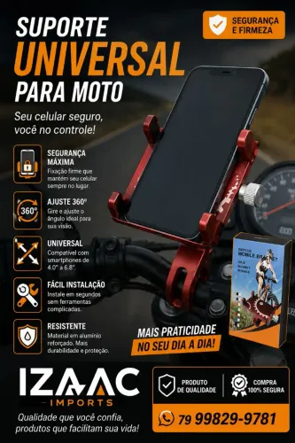 Suporte multifuncional de alumínio para Moto