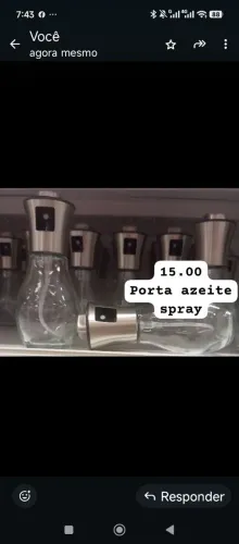 Porta azeite de vidro SPRAY