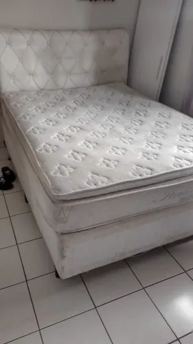 Cama box Casal com Colchão e Cabeceira