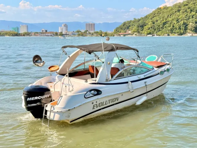 LANCHA EVOLUTION 225 CABINADA MERCURY 150HP IMPECÁVEL!!!