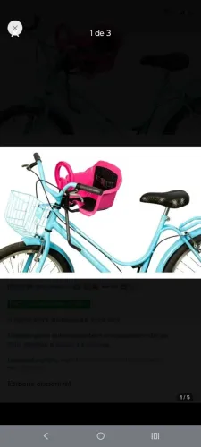 Cadeira infantil para bicicleta