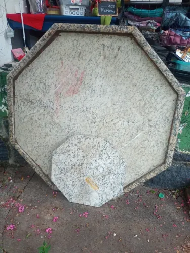 Mesa pedra de granizo area externa ou interna hexagonal grande 