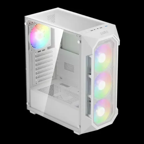 Gabinete Gamer Gamdias Aura GC1 Elite Branco c/ 4 Fans RGB - Novo