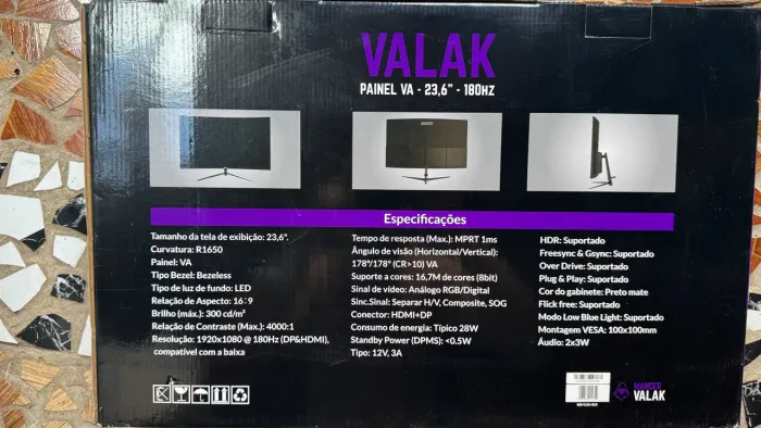 Monitor gamer curvo mancer 180hz