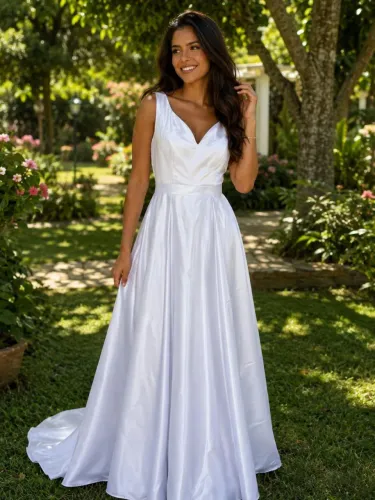 Vestido de noiva cetim