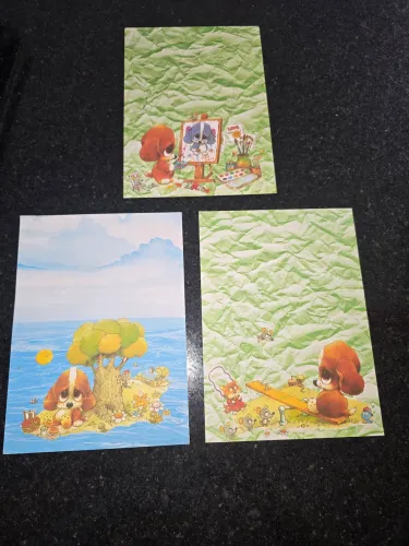 Lote Papel De Carta Antigo Sad Sam E Fofuras Amassadinho Anos 80 90