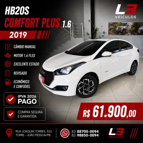 Hyundai HB20S C.plus/c.style 1.6 Flex 16V Mec.4p 2019