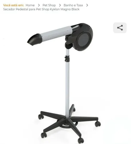 Secador pedestal Magno Black, 220 v, estado de novo, pouco uso