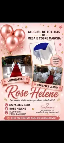 Aluguel de toalhas de mesa para festa