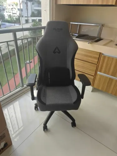 Cadeira Gamer Alpha Gamer Nebula Fabric, Até 150kg com braço 4D