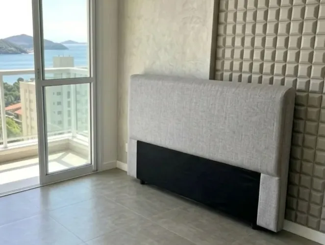 Cabeceira casal em LINHO cinza.Entrego
