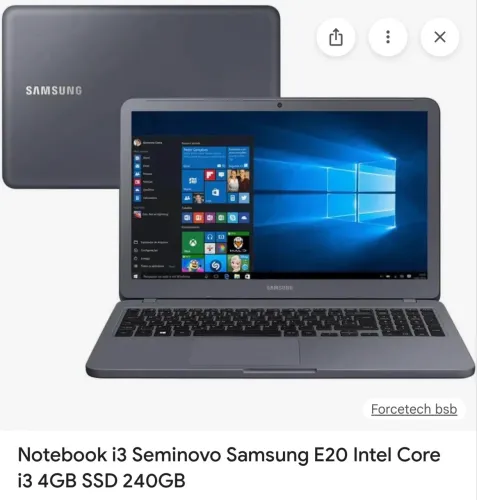 Vendo Notebook Samsung