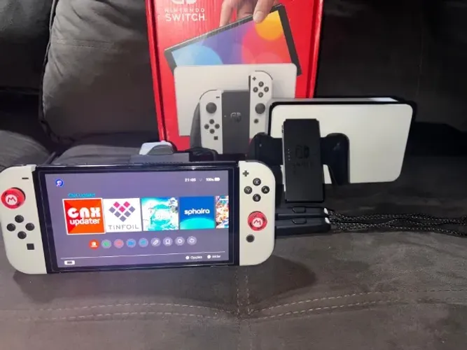 Nintendo Switch OLED Desbloqueado 128Gb na Caixa!